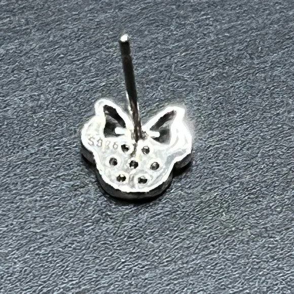 925 SILVER AND ZIRCONIA MINNIE MOUSE EARRINGS - Picture 7 of 8